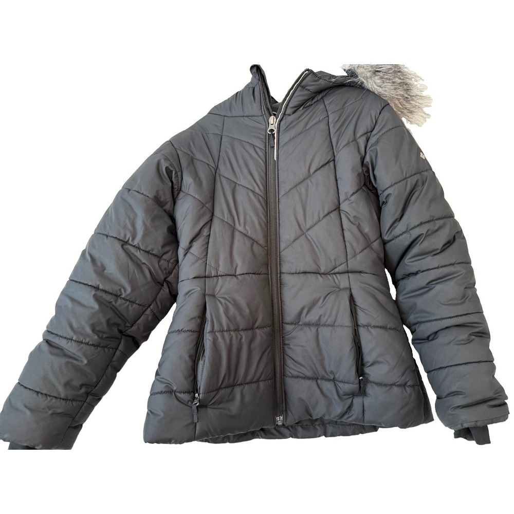 girls size small (7/8) Columbia Puffer jacket With Removable Hood With Faux Fur